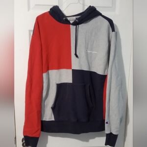 Champion Red, Gray, and Black Hoodie